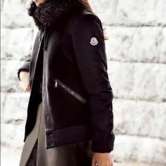 Moncler Jackets & Blazers - Moncler Kyriake Short Wool Varsity Bomber Jacket with Lambswool Collar - Sz 00